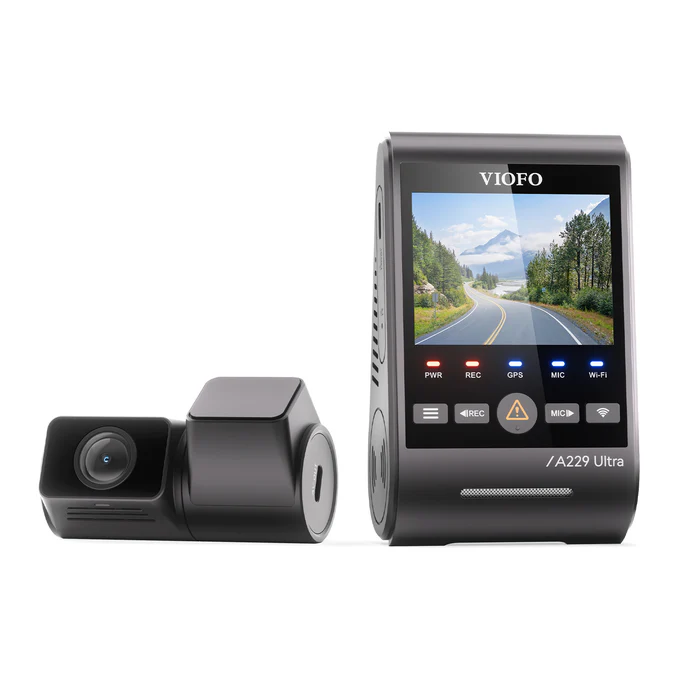 Camera hành trình VIOFO A229 Ultra 2CH 4K trước + 4K sau với cảm biến kép Sony STARVIS 2, HDR 4K 2 kênh, Wi-Fi 5GHz siêu nhanh & GPS chính xác, Điều khiển bằng giọng nói thông minh