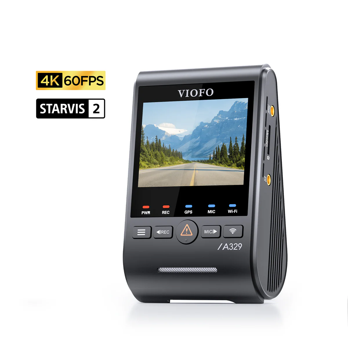 Camera hành trình VIOFO A329S 1CH 4K 60FPS Wi-Fi 6 HDR với cảm biến Sony STARVIS 2, hỗ trợ lưu trữ SSD, phát hiện va chạm công suất thấp, ghi hình đỗ xe lai