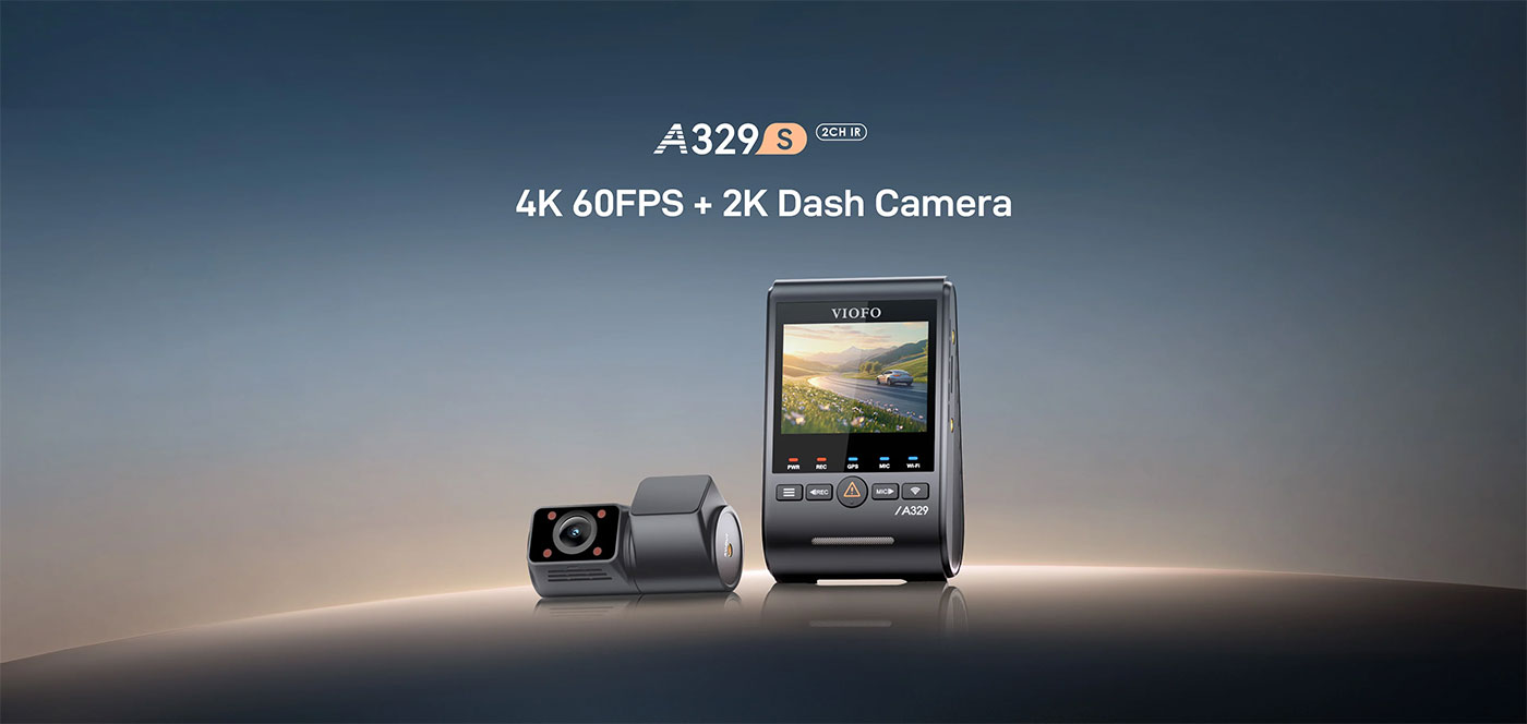 Camera hành trình trước và trong xe VIOFO A329S 2CH IR