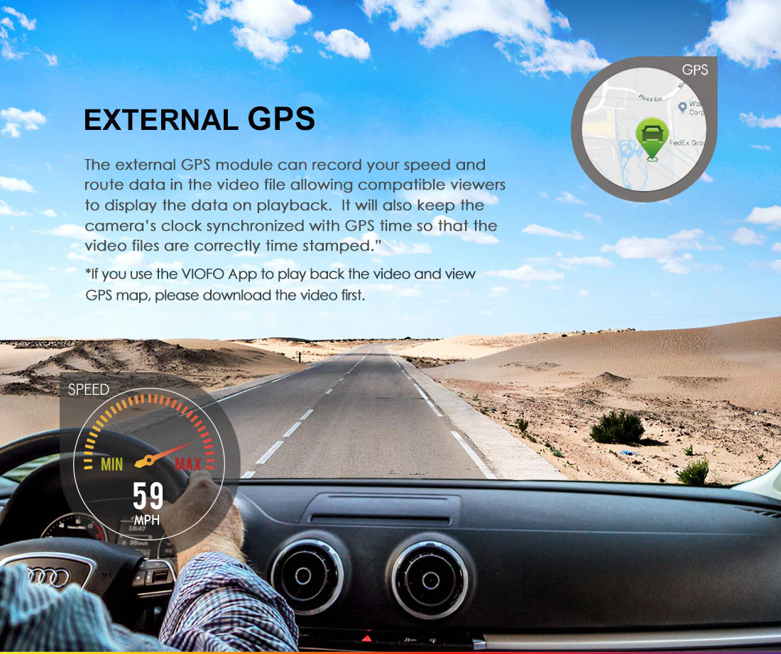 Camera hành trình trước VIOFO A129 Pro Ultra 4K Wi-Fi GPS