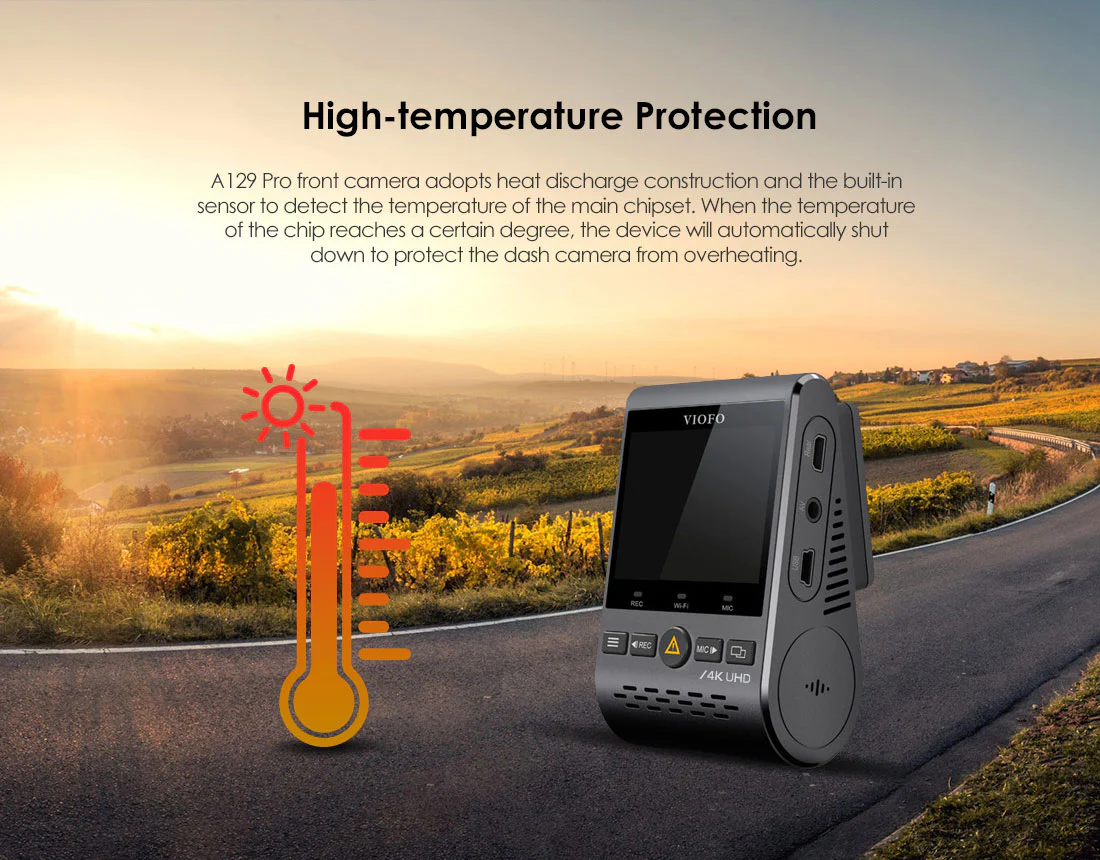 Camera hành trình trước VIOFO A129 Pro Ultra 4K Wi-Fi GPS