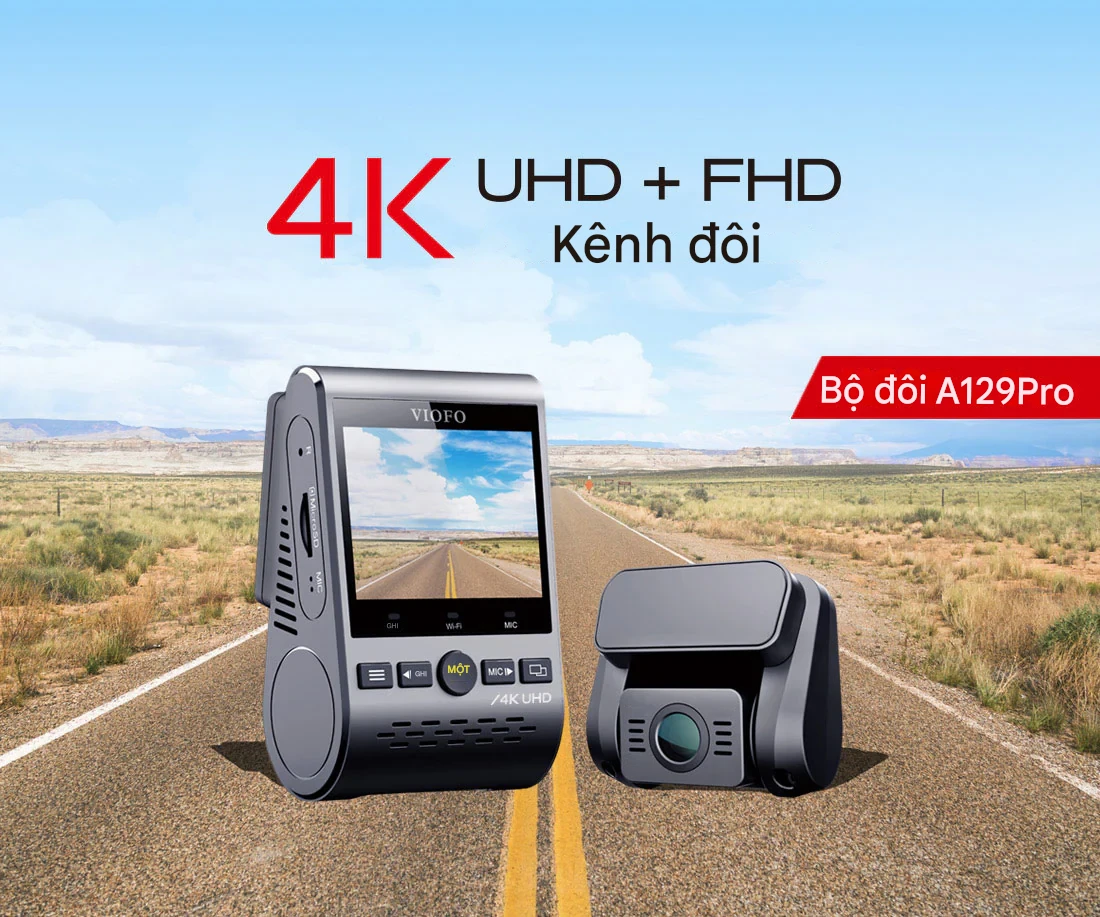 Camera hành trình VIOFO A129 Pro Duo Ultra 4K 