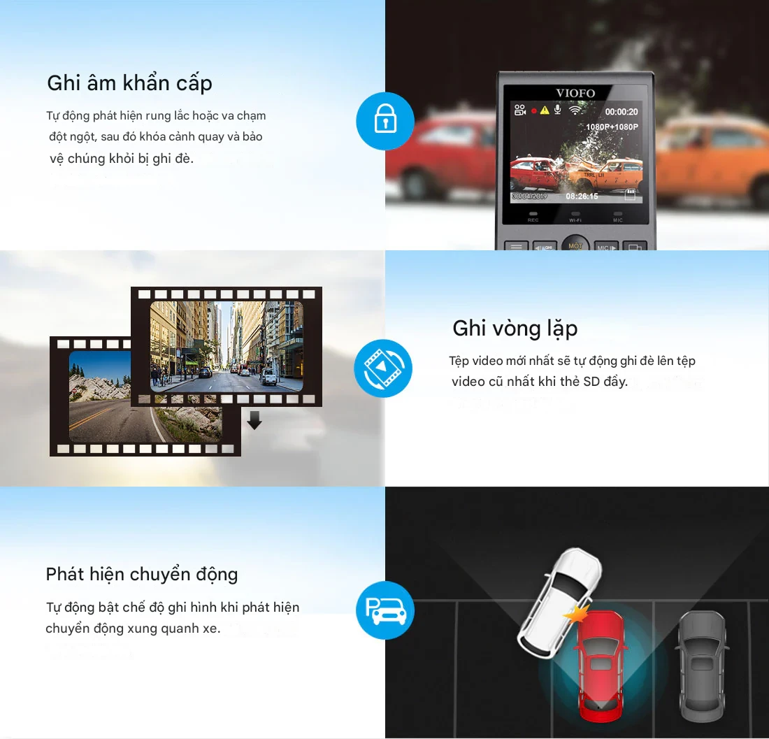 Camera hành trình VIOFO A129 Pro Duo Ultra 4K 
