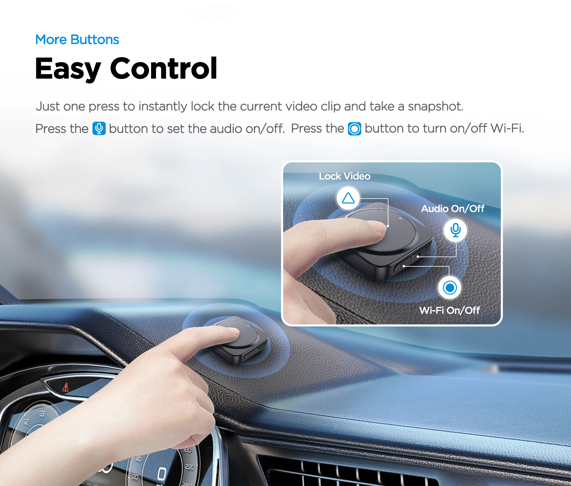 Điều khiển từ xa không dây Bluetooth VIOFO BTR200