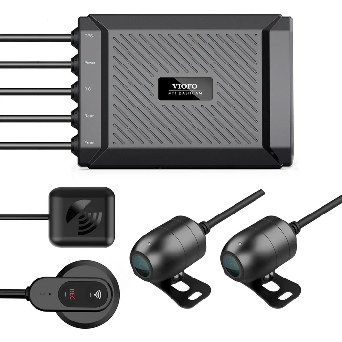 Camera hành trình xe máy MT1 kênh đôi 1080P tích hợp Wi-Fi GPS với thẻ nhớ microSD 32GB